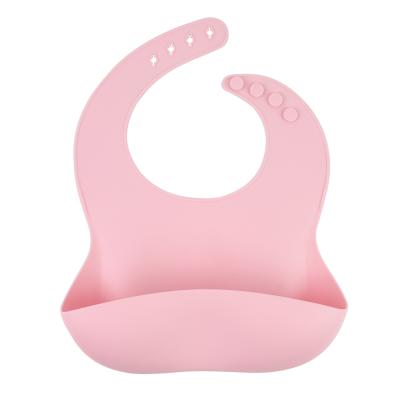 China Drool Free Baby Silicone Bibs Bpa Free Solid Plastic Plain White Solid Bandana Drips for sale