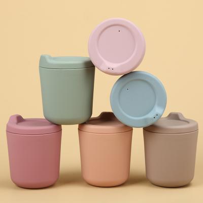 China Wholesale Reusable Baby BPA Free Reusable Natural Silicone Tumber Toddler Straw Sippy Cup for sale