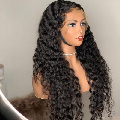 China Raw Swiss Transparent Closure Wigs 5x5 6x6 Lace Front Wigs Body Wave Human Hair Curly Wig for sale