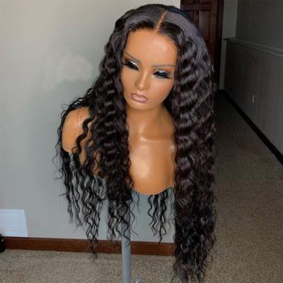 China High Quality Hd Brazilian Body Wave Hair Wig Lace Frontal Lace Front Deep Wave Wig Hair 200 Density 13x6 Wig for sale