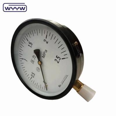 China Black Steel Case With Brass Connection 150mm Dial Steam Pressure Gauges Gauge for sale