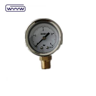 China Glycerin SS Case Bottom Mount Pressure Gauge 1.5