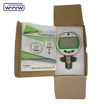 China Stainless Steel 80mm Digital Pressure Gauge With 0.1% Coverage LCD Display Rubber Air Pressure Gauge for sale