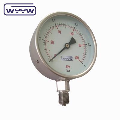 China All Stainless Steel Bottom Current Pressure Gauge Stainless Steel for sale