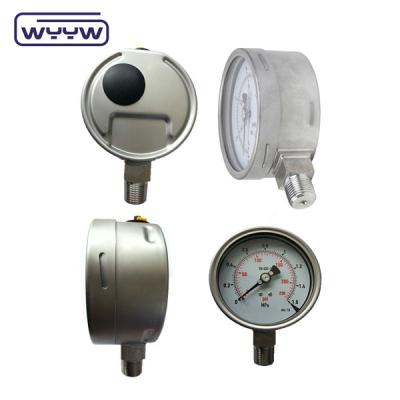 China Double Scale Stainless Steel Pressure Gauge Scale Stainless Steel Pressure Gauge Shock Resistant Manufacture for sale