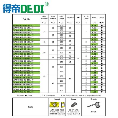 China CNC EAP300R-C19-20-150-2T Factory EAP300R Front End Milling Cutter Milling Direct Support with APMT1135 Inserts for CNC for sale