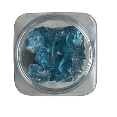 China Modern Blue White Green Reflective Natural Glass Rocks For Fireplace Accessories for sale