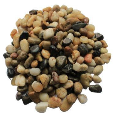 China Japanese Mixed Color Gravel Polished River Rocks For Garden Decoration for sale