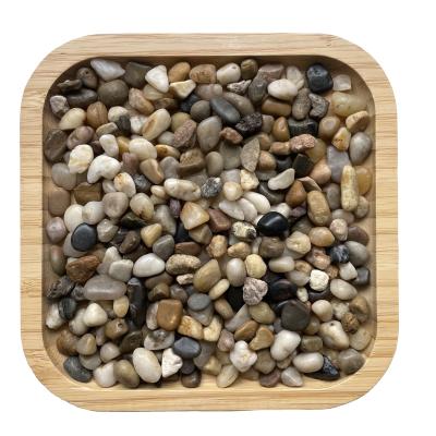 China Japanese river rock cheap mixed color natural aquarium gravel polished marble for sale