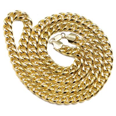 China Hiphop VCU Gold Filled Iced Out Cuban Chain Necklace Cuban Necklace Chain Necklace for sale