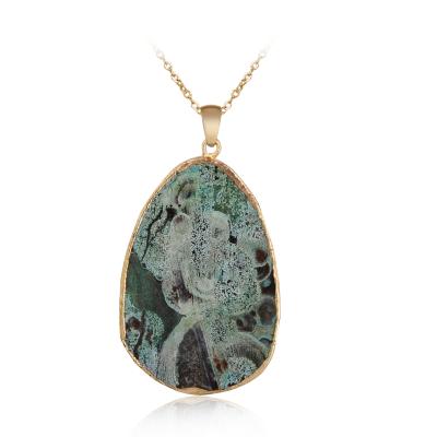 China Hiphop Fashion Boho Jewelry Natural Stones With Women Bohemia Necklace Pendant Gift for sale