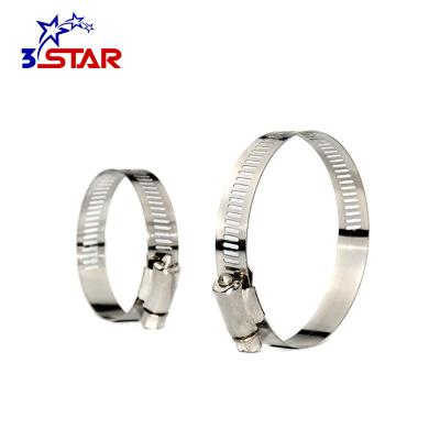 China Professional Stainless Steel Manufacturer China Large Industrial American Type Hose Clamp for sale