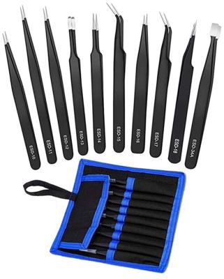 China Multi Functional Stainless Steel Tweezers Set Antistatic Kit for sale