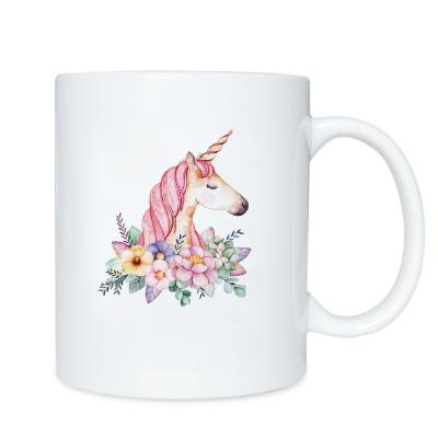 China Quick Viable Unicorn Cartoon Production High Quality Printing Gifts Ceramic Mugs With Custom Logo for sale