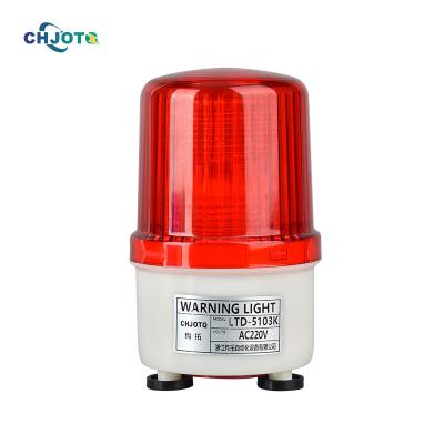 China Traffic Roadway Safety LTD-5103K Rotating Flashing Alarm Lamp AC 220V DC 12V 24V Sound Visual Warning Lights for sale