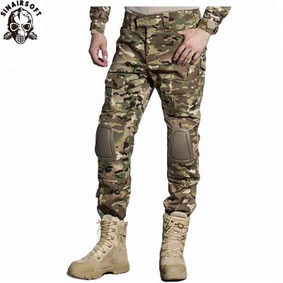 China Wholesale Chinese Style Camouflage Military Waterproof Nylon Paintball Army Casual Kick Pants With Knee Pads Hunting Pants Tactical Ripstop for sale