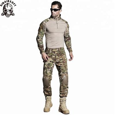 China Combat army multicam paintball knee elbew knee pads bdu pants shirt clothes camouflage breathable military uniform for sale