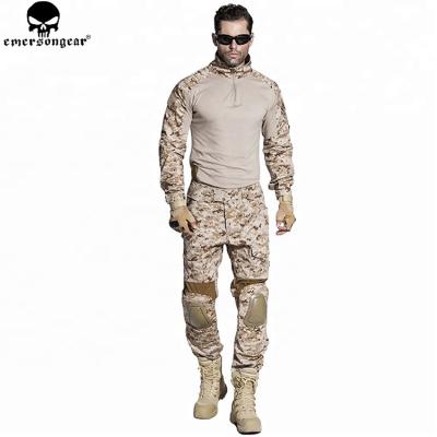 China EMERSONGEAR Gen2 BDU Airsoft Combat Suit Anti-UV Tactical Shirt Pants With Elbow Knee Pads Military Hunting Clothes Camouflage AOR1 for sale