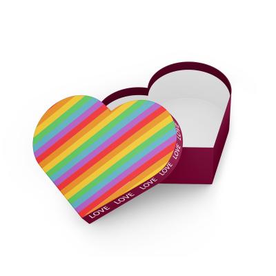 China Handmade High Quality Empty Gift Box Heart Shape Chocolate Paper Packaging For Food Boxes Rigid Heart Shape Boxes for sale