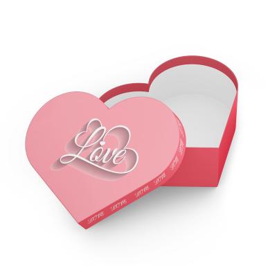 China Customized Luxury Fancy Handmade Cardboard Heart Shaped Wedding Chocolate Candy Food Gift Box Packaging for sale