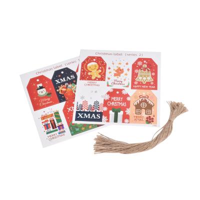 China Custom Logo Print Hang Tags Kraft Paper Tags Party Supplies Christmas Decorations Viable Wholesale Gift Tag for sale