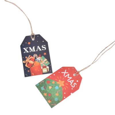 China Viable Wholesale Logo Print Hang Tags Custom Party Supplies Decorations Christmas Gift Tag for sale