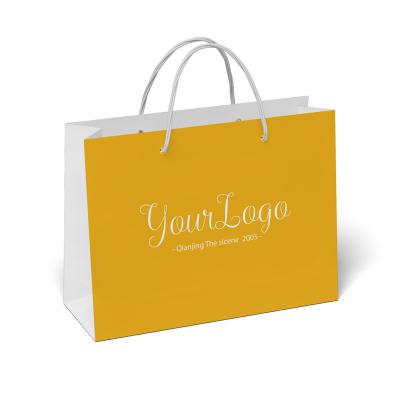 China Recycled Materials Custom Your Own Logo Take Away Carry Out Bag For Restaurant Fast Food Cafe Biodegradable Kraft Paper Takeout Bag With Handle for sale