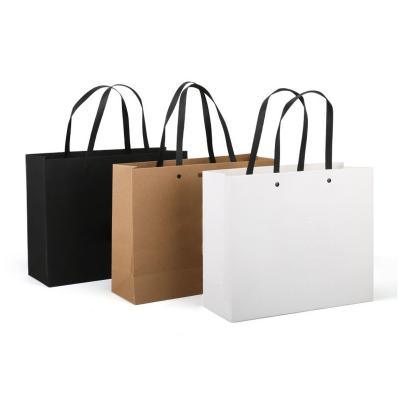 China Recycled Materials Wholesale Custom Handle Pink Cardboard Paper Bag Brown White Black Shopping Kraft Paper Bag For Packaging Gift for sale