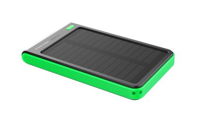 China Ultra Thin Dual USB Output Solar Energy Power Bank 6000mAh With Rubber Shell for sale