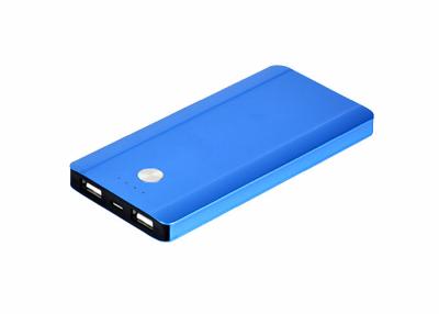 China Blue Rectangle rechargeable Fast Charging Power Bank with Li-polymer cell 6000mAh for sale