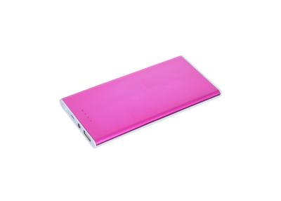 China Polymer Portable Power Bank With Flashlight，Rosy Ultra Thin power bank for all phones for sale