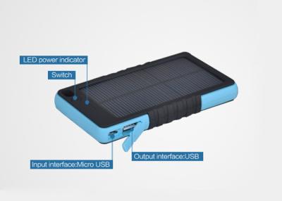 China High Capacity solar powered cell phone charger Powerbank with Li-polymer cell 8000mAh for sale