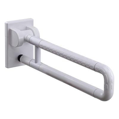 China Modern Foldable Wall Mounted NylonU Shaped Handrail Bathroom, Safety Grab Bar For Disabled With Installation Kit for sale