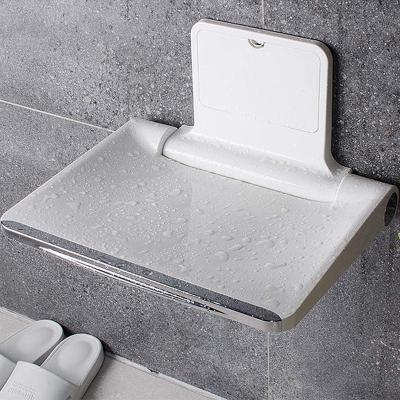 China Modern Foldable Non-Slip Shower Seat , Ergonomic Wall Mounted Folding Shower Seats Space Saving Tub Bathroom for sale