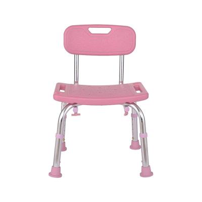 China Modern Comfortable Bathroom Seat , Adjustable Height Design Non-Slip Shower Seat With Backrest For Elderly People for sale