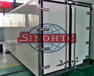 China FRP / Fiberglass Sandwich Dry Van Body For Dry Cargo Transport 10 - 25m3 Volume for sale