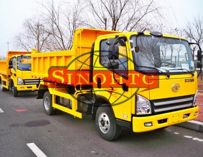 China 120hp / 130hp Light Duty Dump Trucks 3 - 5 Tons Load LHD / RHD Steering for sale