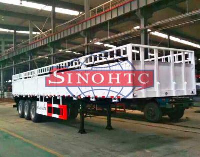 China Flatbed Side Wall Container Semi Trailer 40 Ton Payload Capacity Three Axle for sale