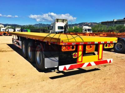 China BPW Axle Container Semi Trailer 50 Tons 40ft 3 Axle Flatbed Semi Trailer for sale