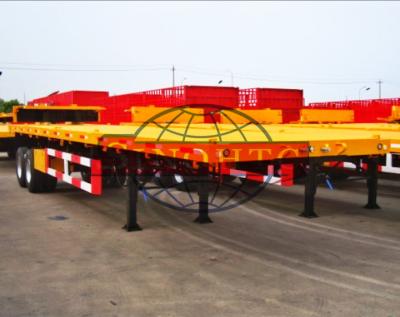 China 2 Axles Container Semi Trailer 40 Feet Flatbed Semi Trailer FUWA / BPW Axle for sale