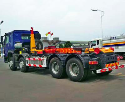 China Hydraulic Waste Hook Lift Bin Truck , 30m3 Heavy Duty Rubbish Collection Truck for sale