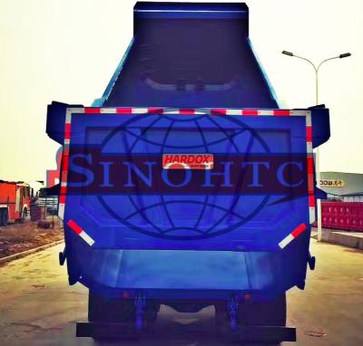 China 20 - 27 Cubic Meters Steel Dump Bodies , Tipper Body For 8x4 Heavy Duty Truck Chassis for sale