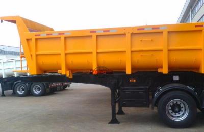 China U Shape Semi Dump Trailers 40 Tons Payload 2 Axle Mechanical Spring Suspension for sale