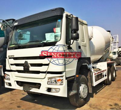 China 6x4 Concrete Transport Truck HW76 With A / C Cabin 10m3 Drum Volume for sale