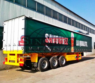 China 14m Tri Axle Heavy Duty Semi Trailers , Bulk Cargo Dry Van Semi Trailer for sale