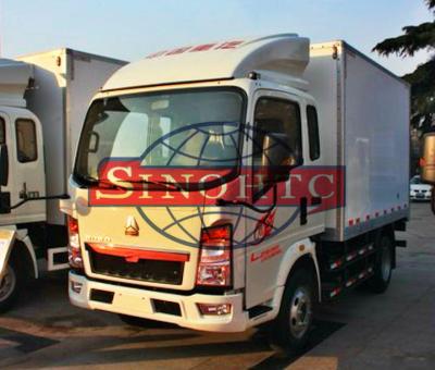 China Closed Box Cargo Transport Truck 8 - 10 Tonsloading Capacity 6 Wheels for sale