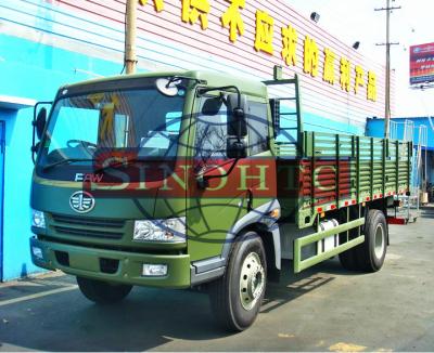 China 10 - 12 Tons Cargo Transport Truck FAW 6 Wheelers 4 X 2 High Sidewall Body for sale