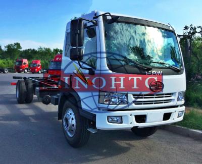 China 8 - 12 Tons Cargo Transport Truck 6 Wheelers Truck Chassis For Refitting Cargo / Tank Truck for sale