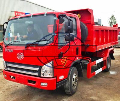 China 3 Cubic 6 Wheeler Tipper Truck , 3 - 5 Tons Light Duty Dual Axle Dump Truck for sale