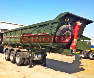 China Side Semi Dump Trailers Thtree Axle ABS Optional 50 Tons Payload Capacity for sale